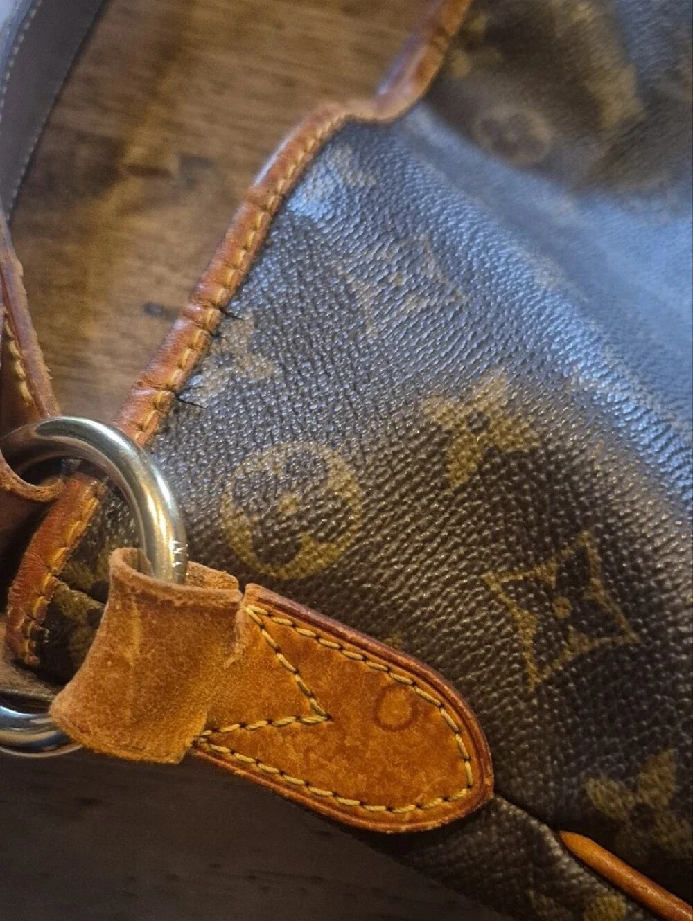 Louis Vuitton Monogram Canvas Hobo Bag in Brown and Tan
